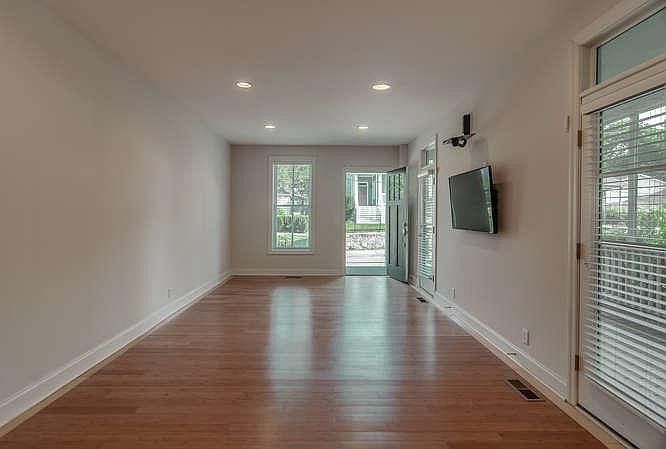 This is one of two living spaces on the first floor.