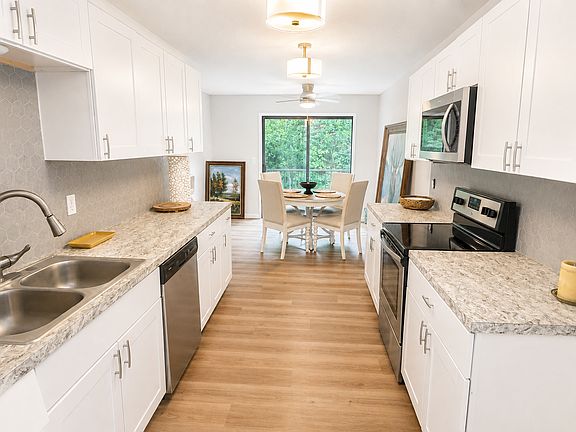 Fully equipped kitchen features SS appliances, cookware, dishes, coffee maker, toaster, bakeware, and all you need to make your stay comfortable.