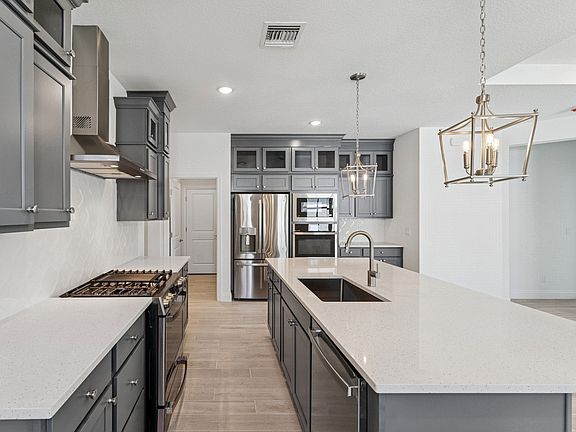 Kitchen with stainless steel appliances
