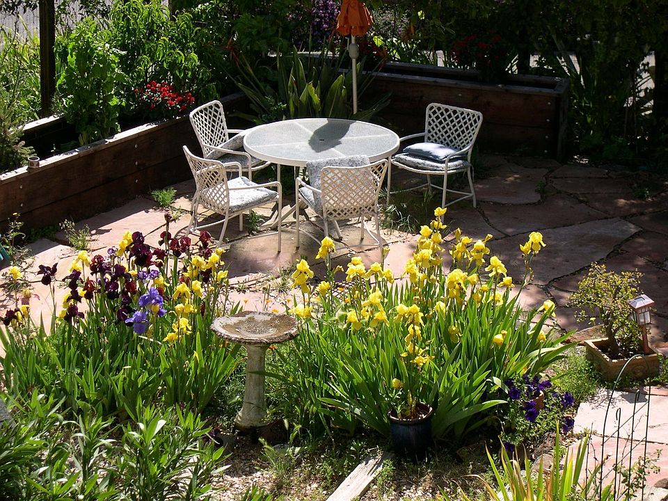the lower garden patio