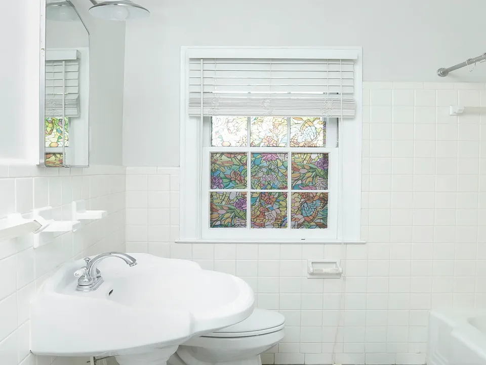 Off the foyer and next to the bedroom is the bathroom. It's classic decor allows you to change the entire look, just by changing the color of your toweIs. It contains a full sized linen closet.