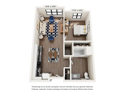 Floor plan 1 Bedroom