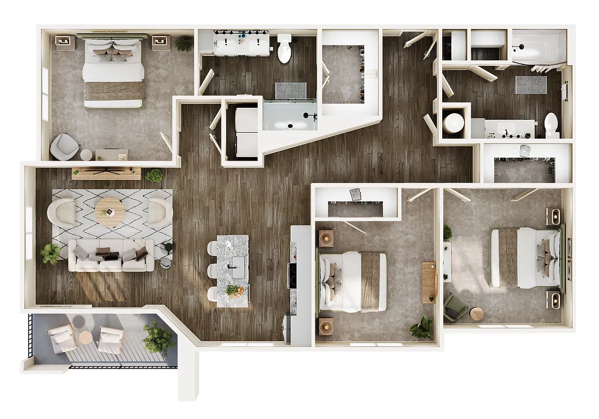 Floor plan 3 Bed/2 Bath