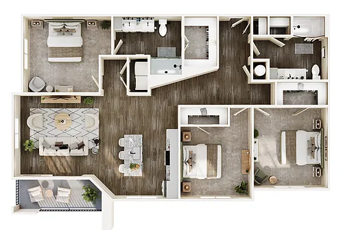 Floor plan 3 Bed/2 Bath