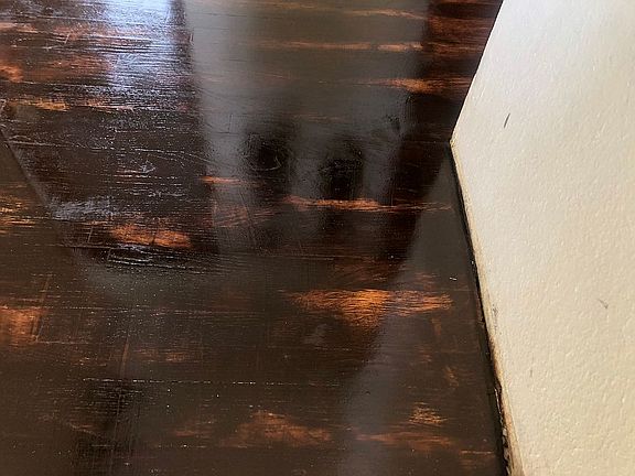 Rustic refinished hardwood