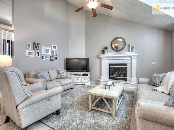 Great room with fireplace