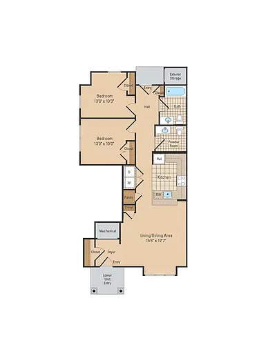 Floor plan 2 Bedroom