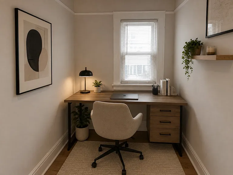 Flex room for office/nursery, virtually staged