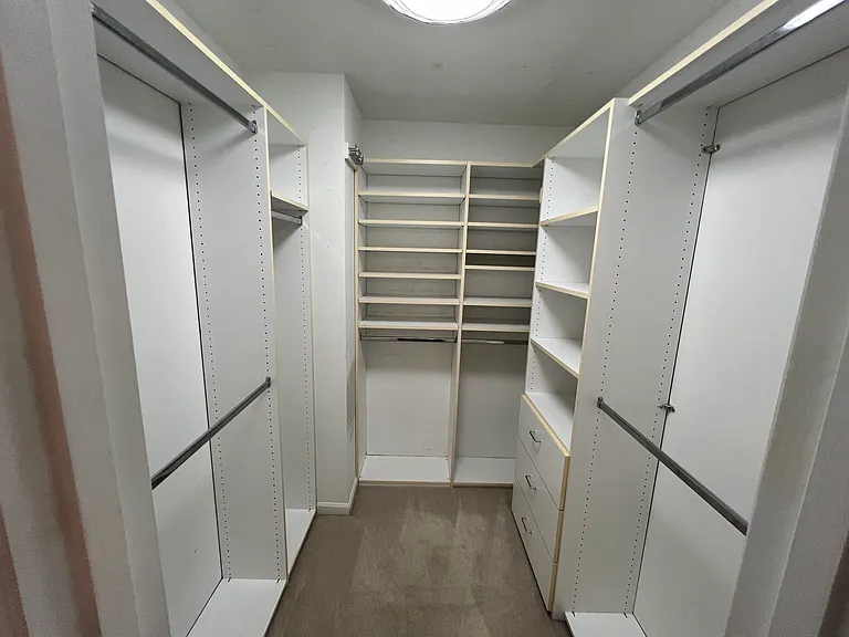 Master bedroom walk-in closet