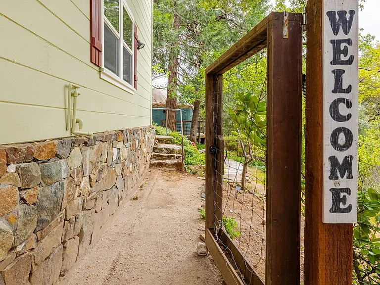 Entrance from your parking space.