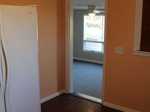 View from kitchen into den