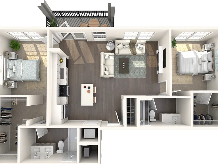 B1.0 | Two beds, Two baths B1.0 | Two beds, Two baths