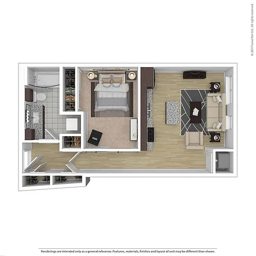 Floor plan 1 Bedroom - A2