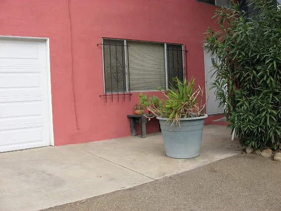 front entry and off-street parking space