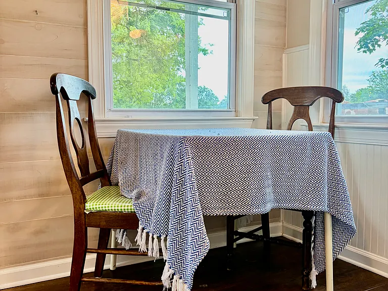 A spot for dining, working or relaxing and enjoying the views.