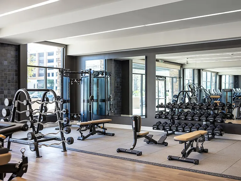 Phase I fitness center with strength equipment
