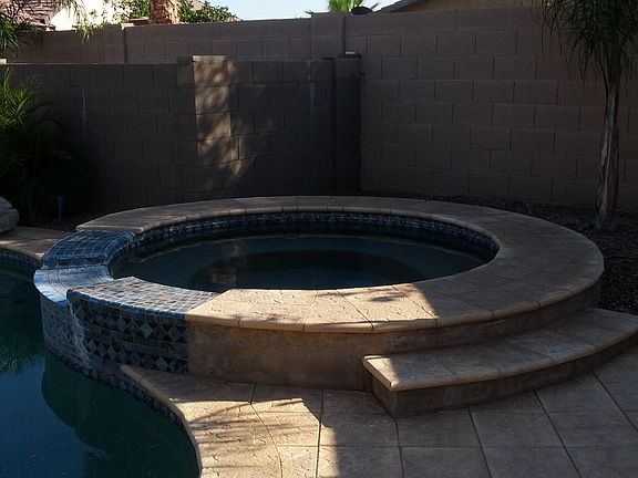 Raised heated spa