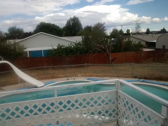 Deck overlooking pool