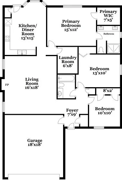 3 bed, 2.0 bath, 1350 sqft, $2,140 — Photo 2