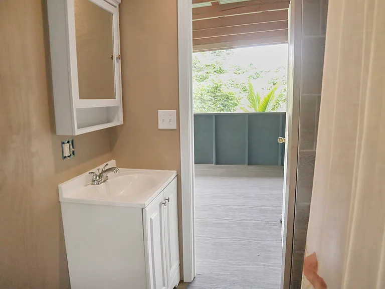 Bathroom with sink.