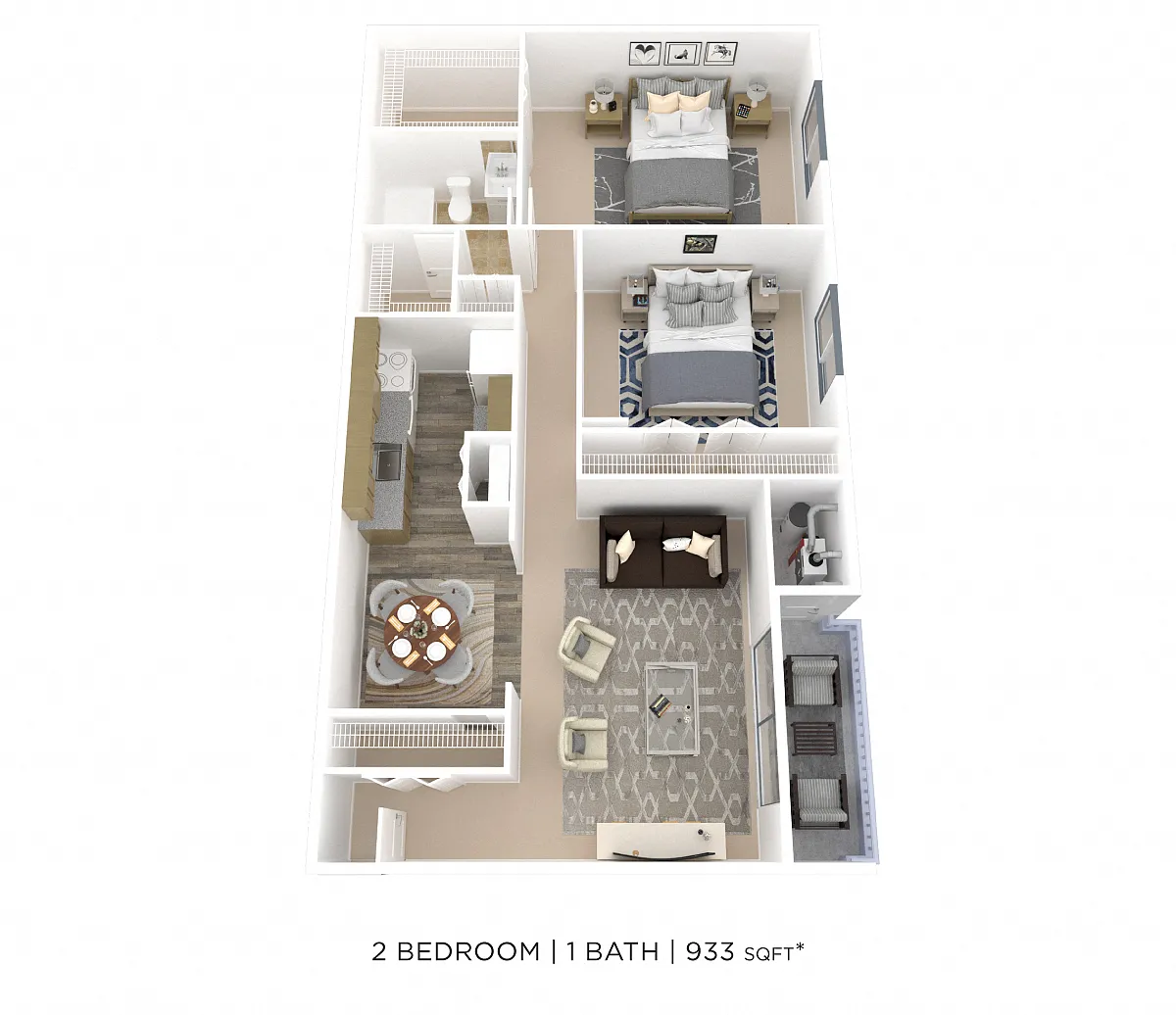 Floor plan Two Bedroom