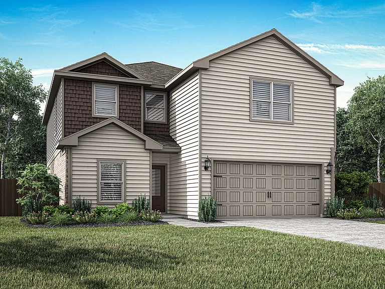 The Sterling has an attached two-car garage.