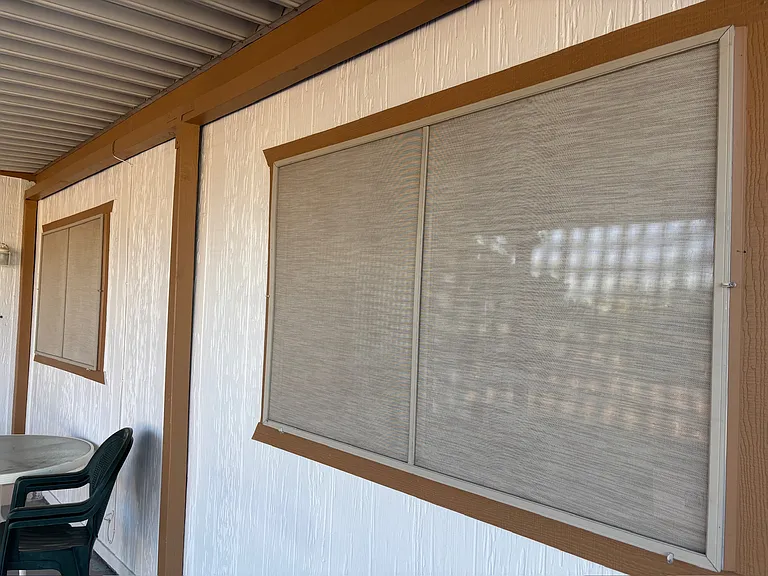 Sunscreens on windows.