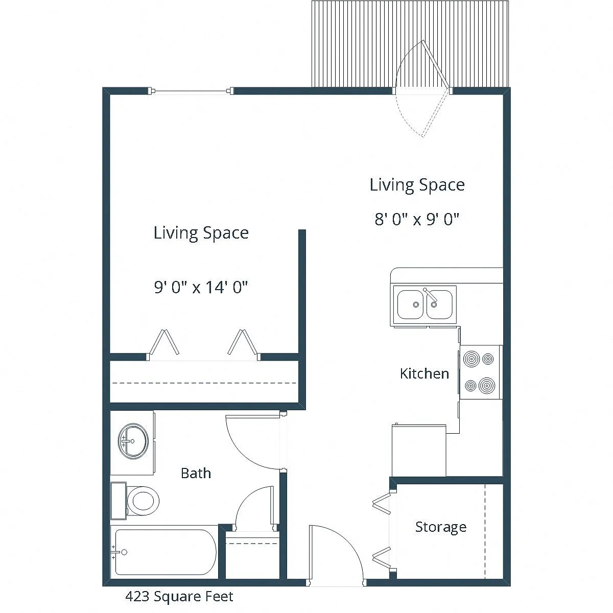 Floor plan Efficiency 01A