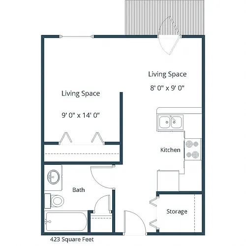 Floor plan Efficiency 01A