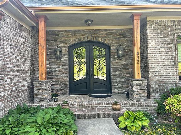 double wrought iron doors