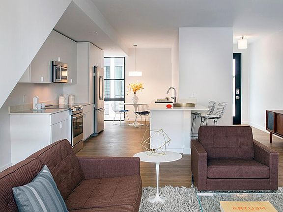 Living space looking toward kitchen