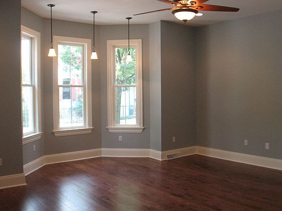 Living Room w/Bow Window, Wht. Oak Flooring & Great Light