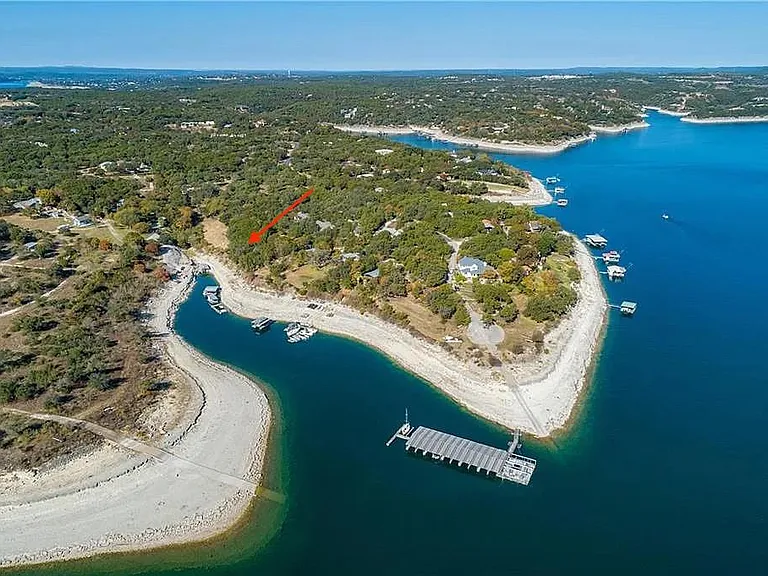 House is located on a cove.
