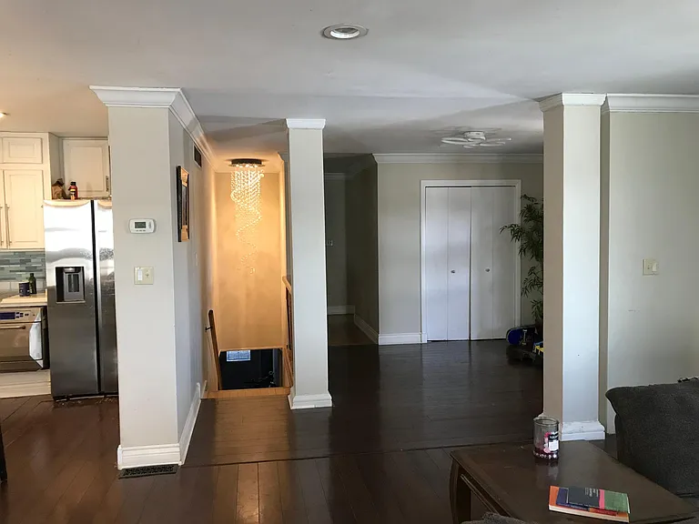 Bamboo flooring in the open area