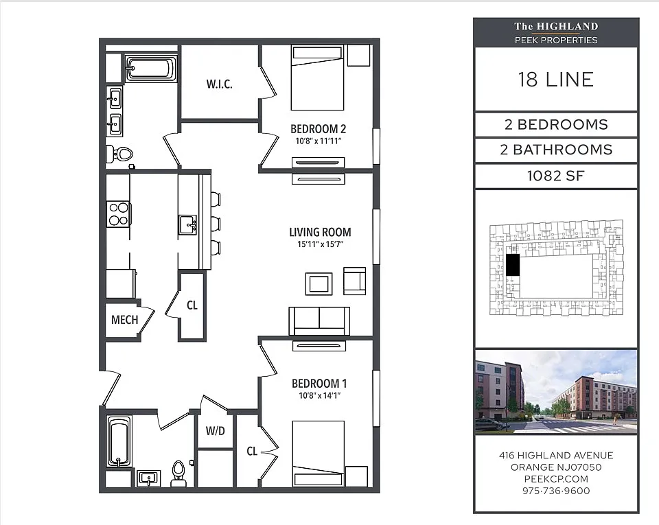 Floor plan Two Bedroom