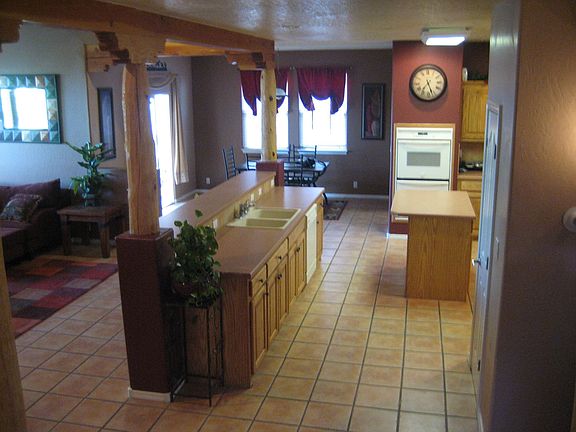 Huge kitchen with double-door stove