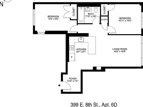 2nd image of 399 E 8th St #D6