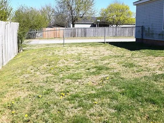 Fenced backyard