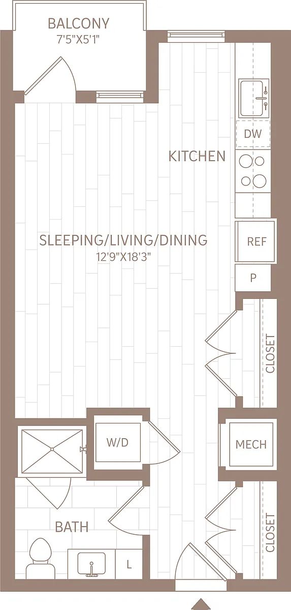 Floor plan Studio-S5