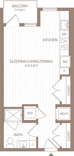 Floor plan Studio-S5