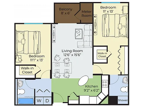 Floor plan 2 Bedroom