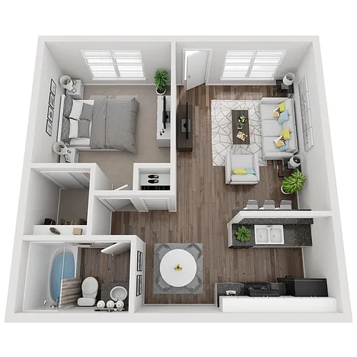 Floor plan A2 1X1