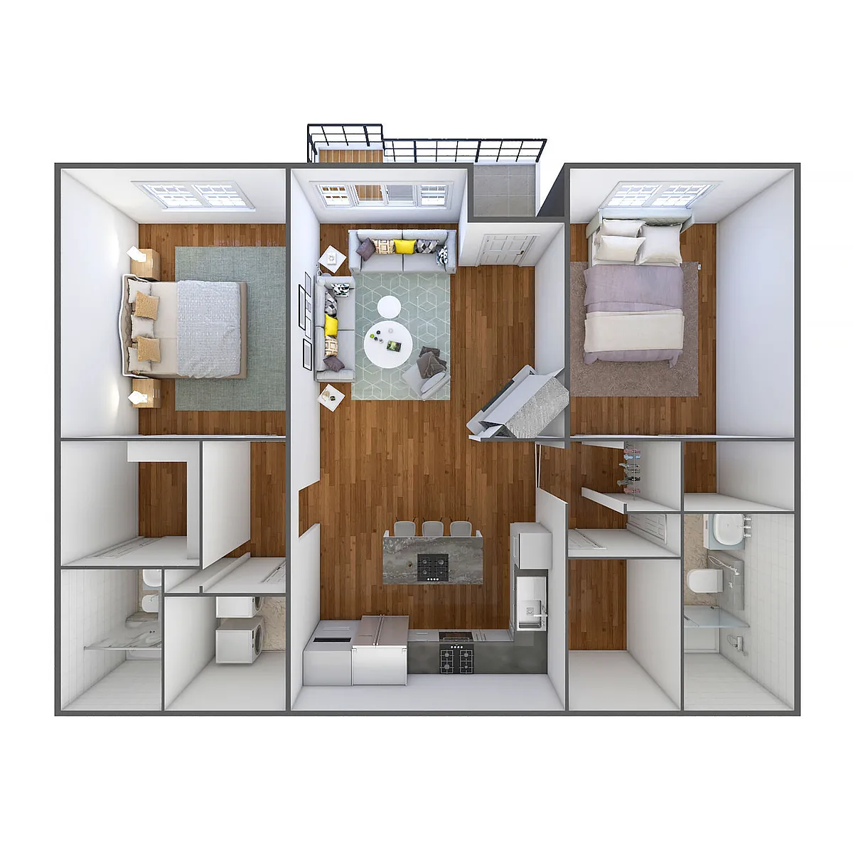 Floor plan 2BD/2BA