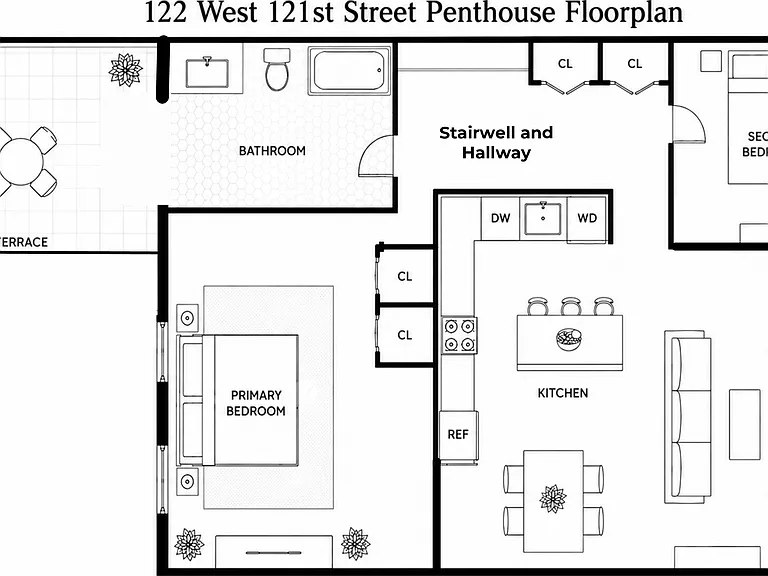 122 W 121st St #PENTHOUSE — Photo 11
