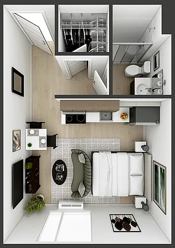 Floor plan Studio Plus
