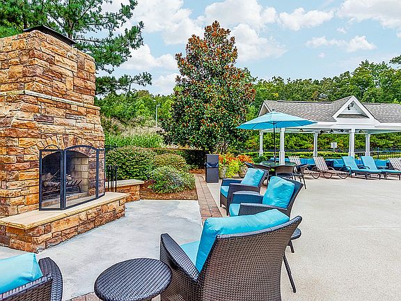 Poolside Fireplace