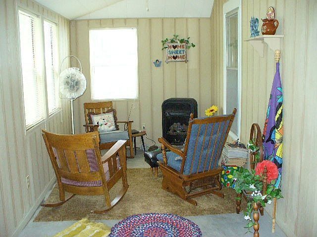 View of the enclosed front porch