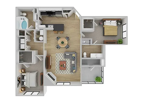 Floor plan The Mahogany Renovated