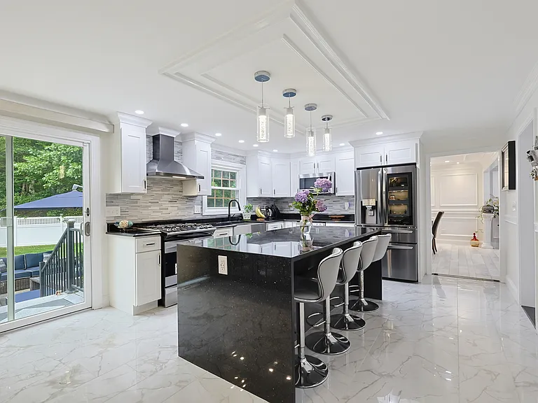 Kitchen with slider to your private back yard