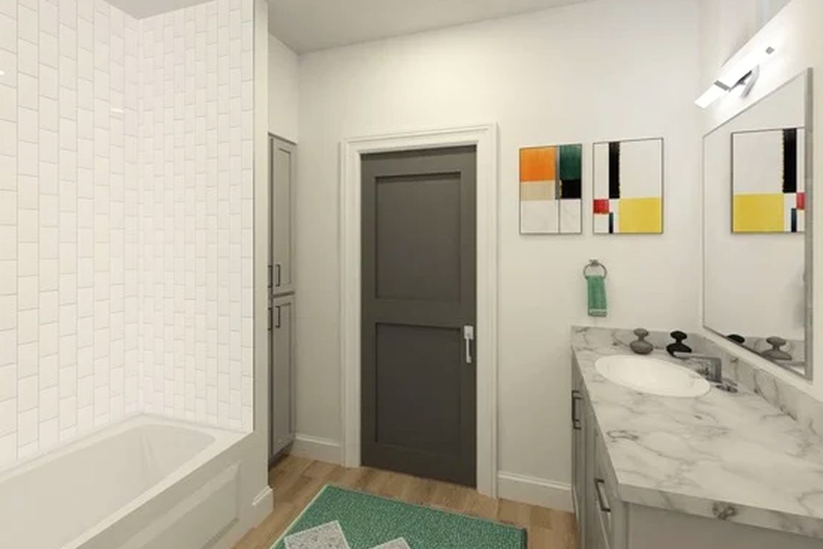 One Bedroom - Bathroom Rendering